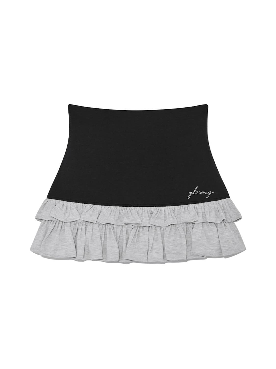 glowny 글로니 루루 러플 미니 스커트 멜란지그레이 상품이미지1