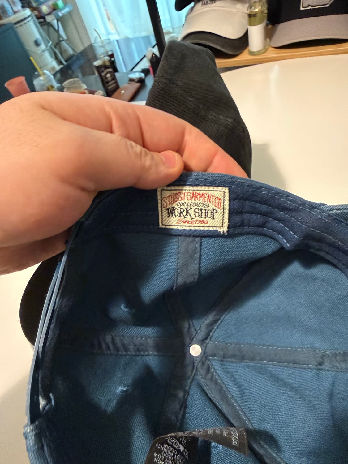 스투시x아워레가시 워크샵 미드 뎁스 캡 블루 상품이미지5