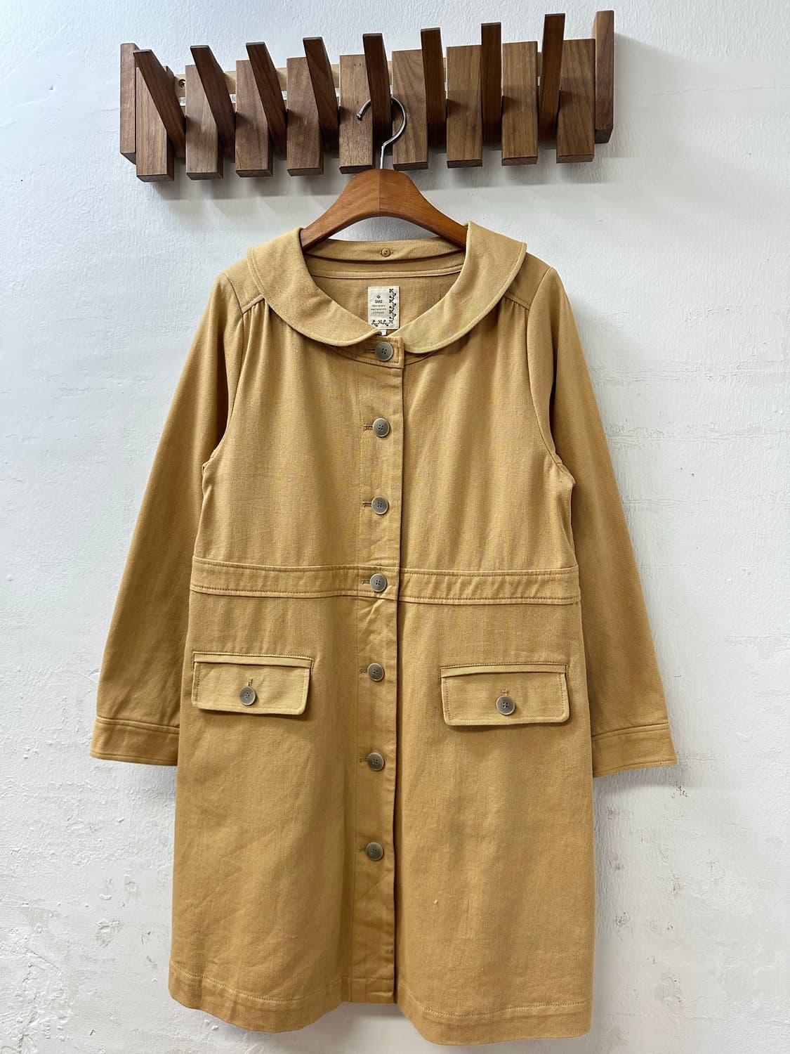 일본빈티지 SM2 사만사모스 코튼 100% 둥근카라 코트 자켓 상품이미지3
