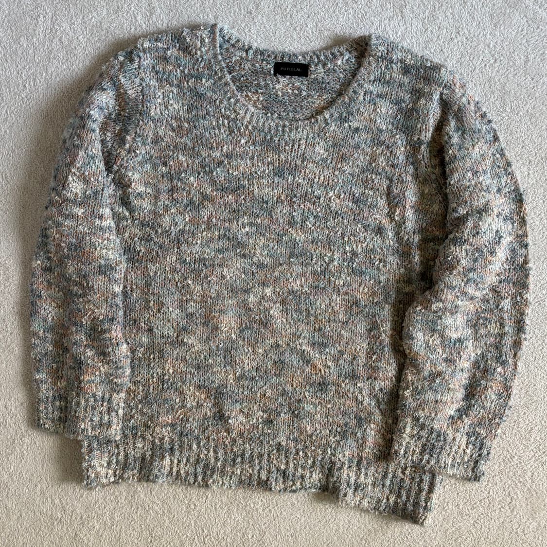 일본빈티지 putielal 하구미 사와코깔 파스텔톤 니트 상품이미지1
