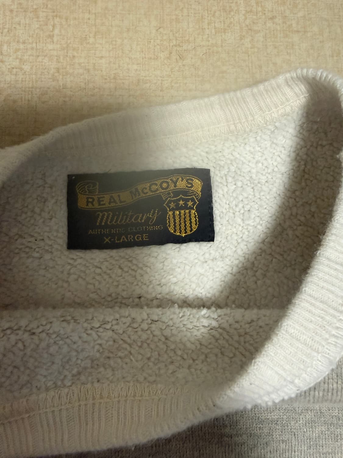 리얼맥코이 HMC TANKER 스웻셔츠 XL 오트밀,  상품이미지3