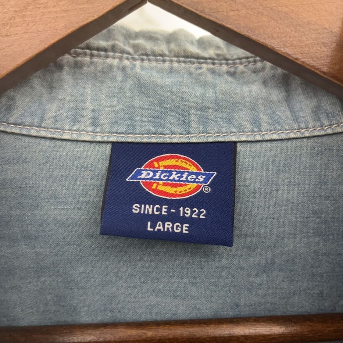 디키즈 웨스턴 빈티지무드 워싱 데님 셔츠 L C08538 상품이미지5