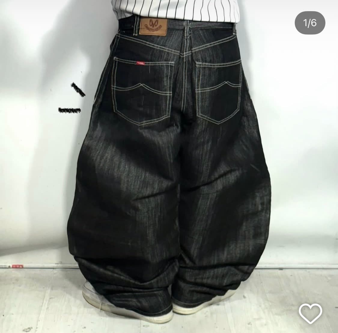빈티지 생지데님 바지 와이드팬츠 상품이미지1