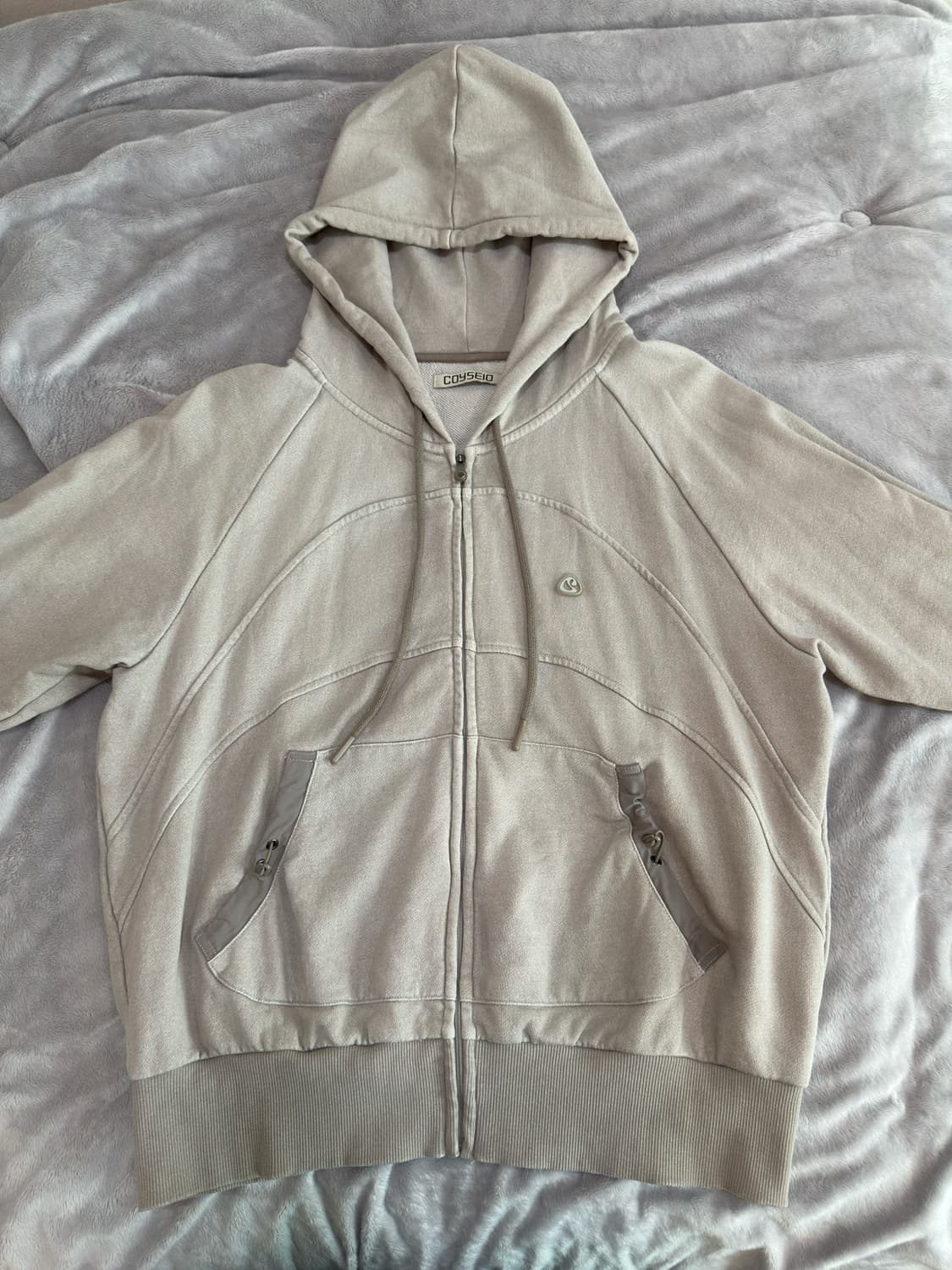 코이세이오 스트링 포켓 후드집업 샌드 상품이미지2