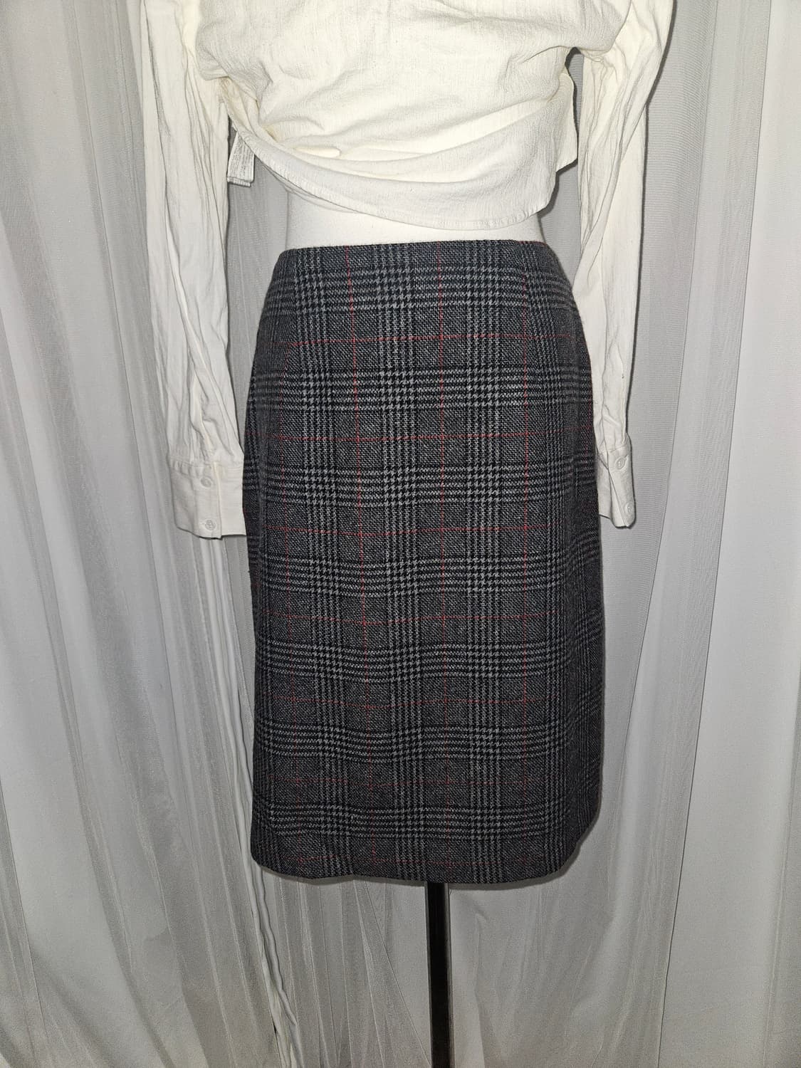 cinema club 레드 체크 앙고라 스커트 니혼진 공겜여주 히메갸루 상품이미지4