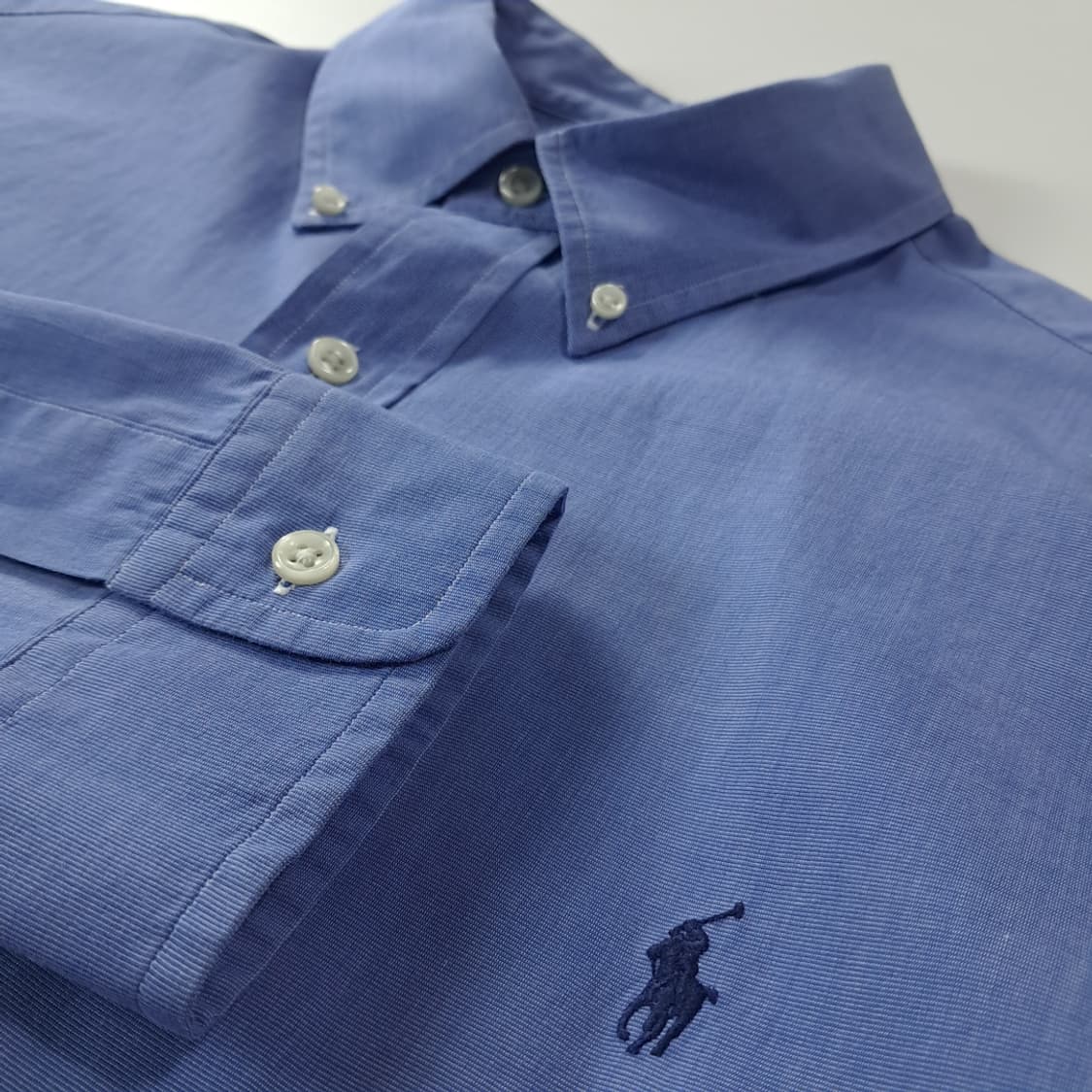 CK308 L 폴로 블루 스트레치 셔츠 남방 상품이미지4