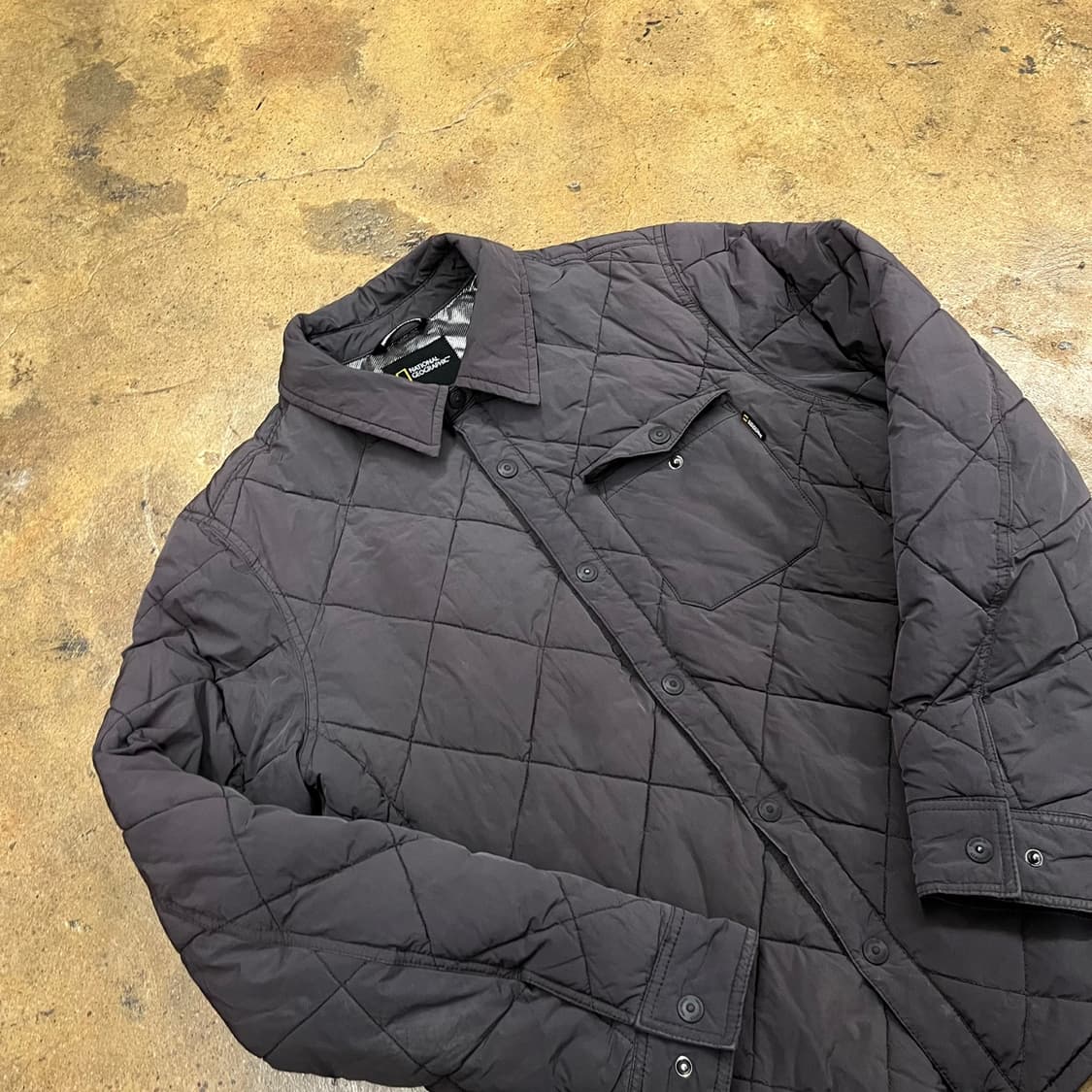 [정품/L] 내셔널지오그래픽 다이아 퀼팅 경량 패딩 자켓 b16 상품이미지1