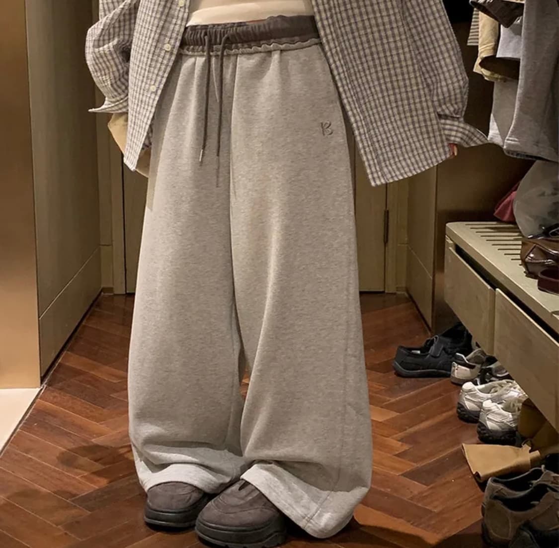 새상품) 에이블리 베이델리 made 배색 투웨이 트레이닝 팬츠 상품이미지1