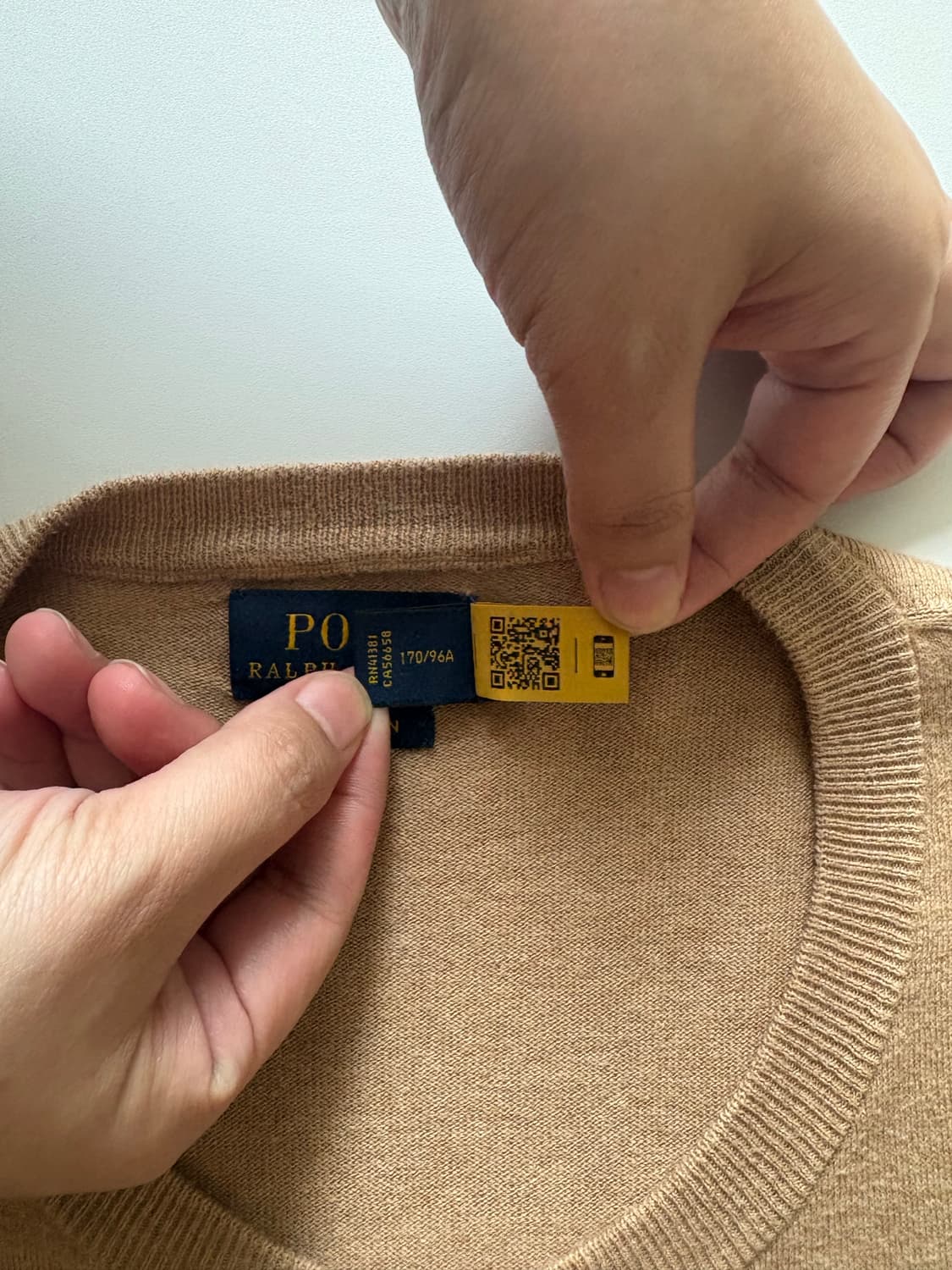 Polo 폴로랄프로렌 QR 베이지 가디건 상품이미지5