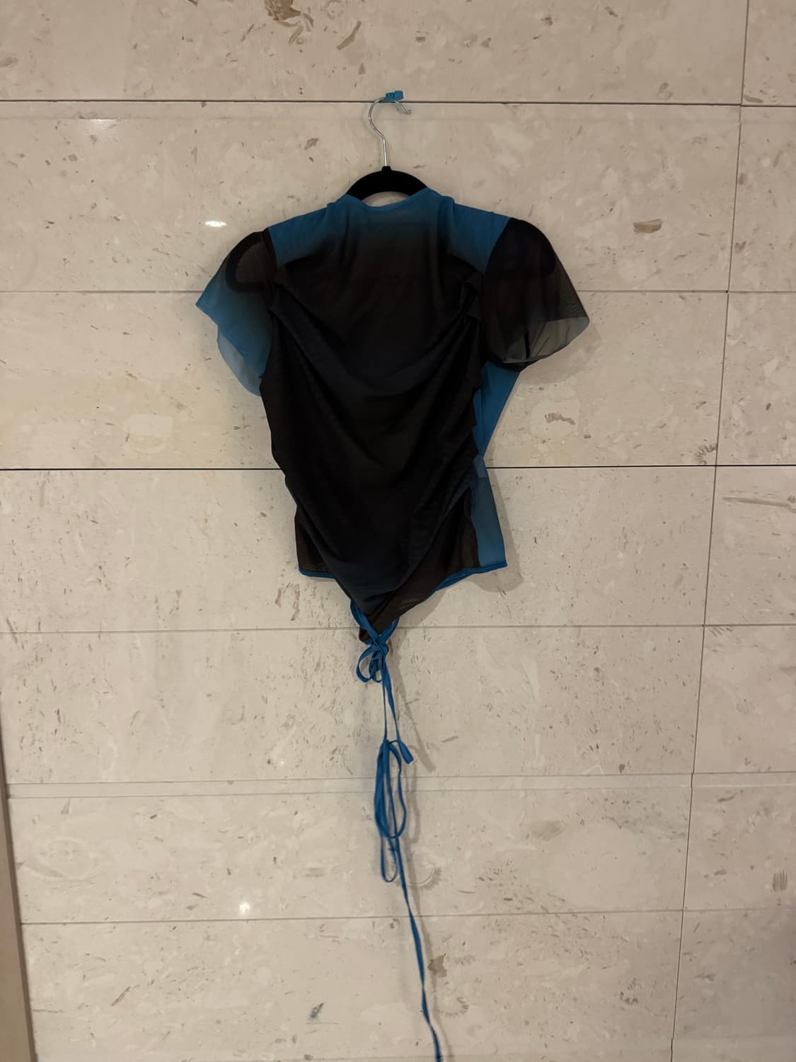 커네밀크 KERNEMILK 워랩 블라우스 탑 티셔츠 블루 2 새상품 상품이미지4