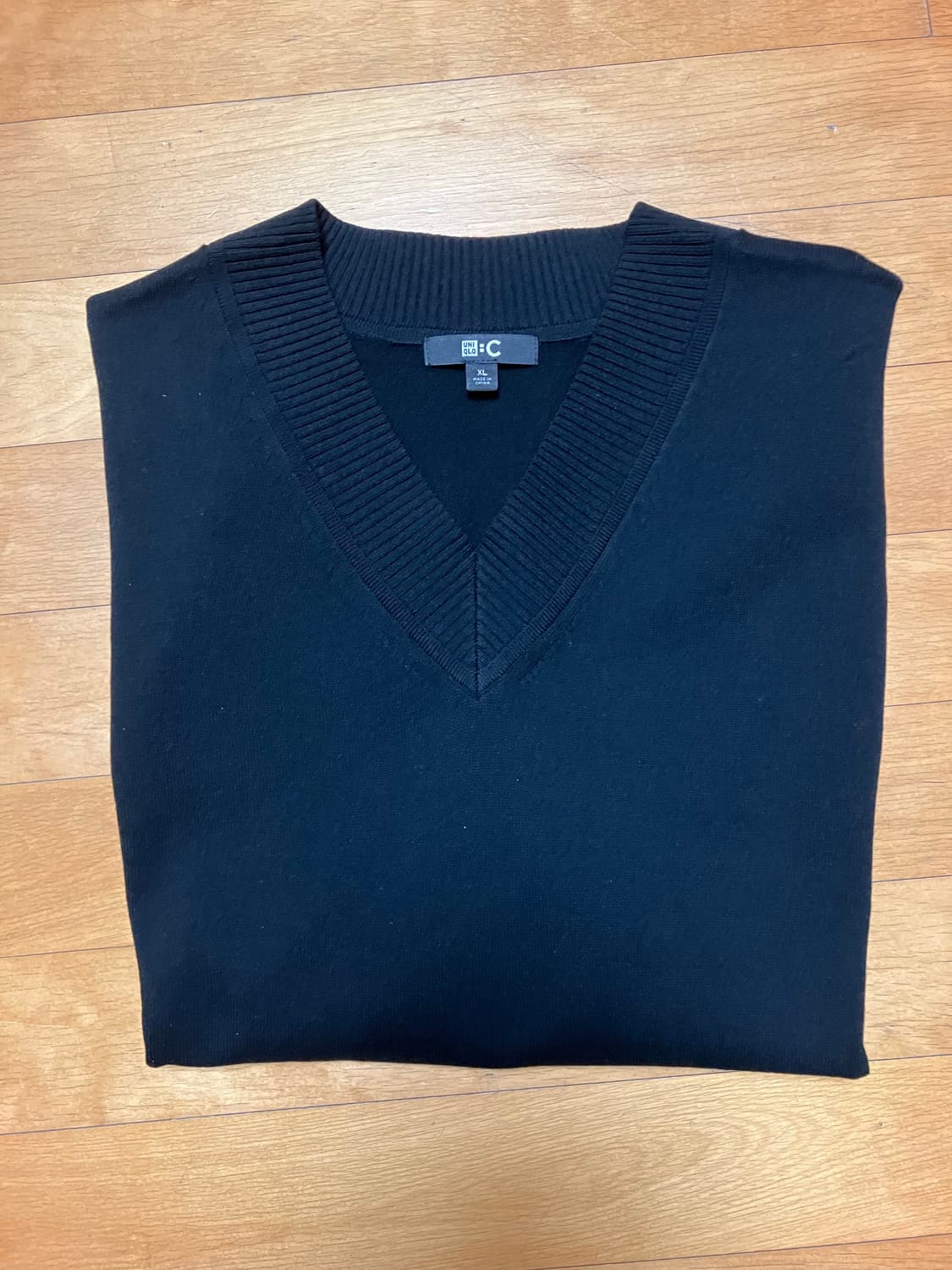 유니클로C 니트 베스트 블랙 XL 상품이미지3