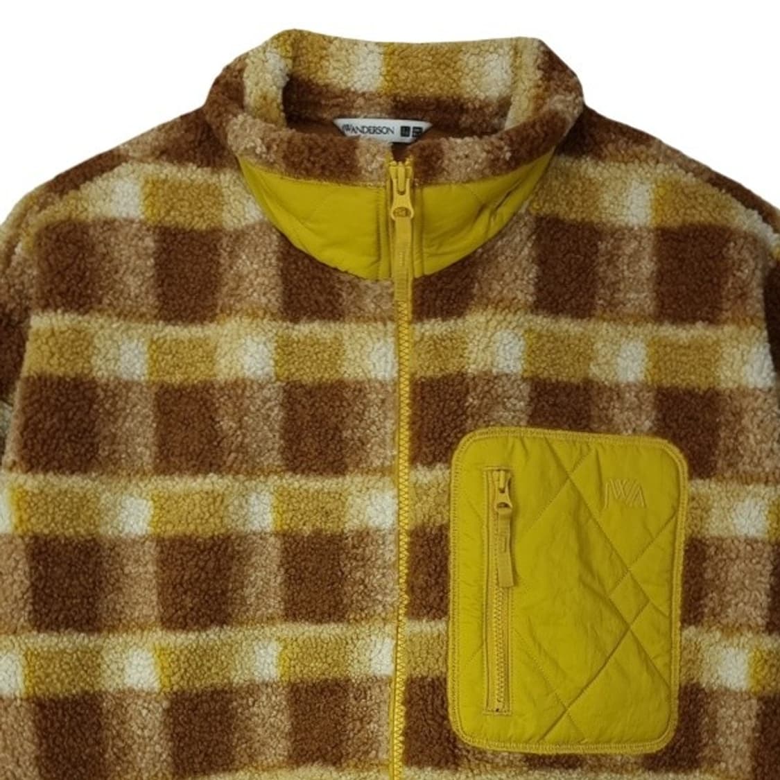 [유니클로 X JW 앤더슨] 로고 자수 체크 쉐르파 후리스 M16363 상품이미지4