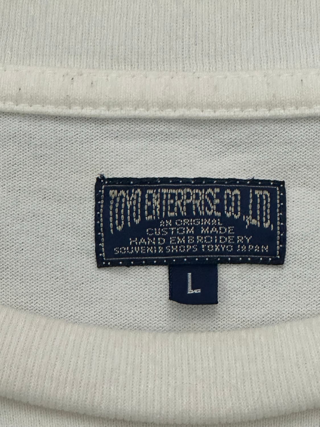 L)토요 엔터프라이즈 빈티지 블랙 타이거 자수 스카 티셔츠 상품이미지5