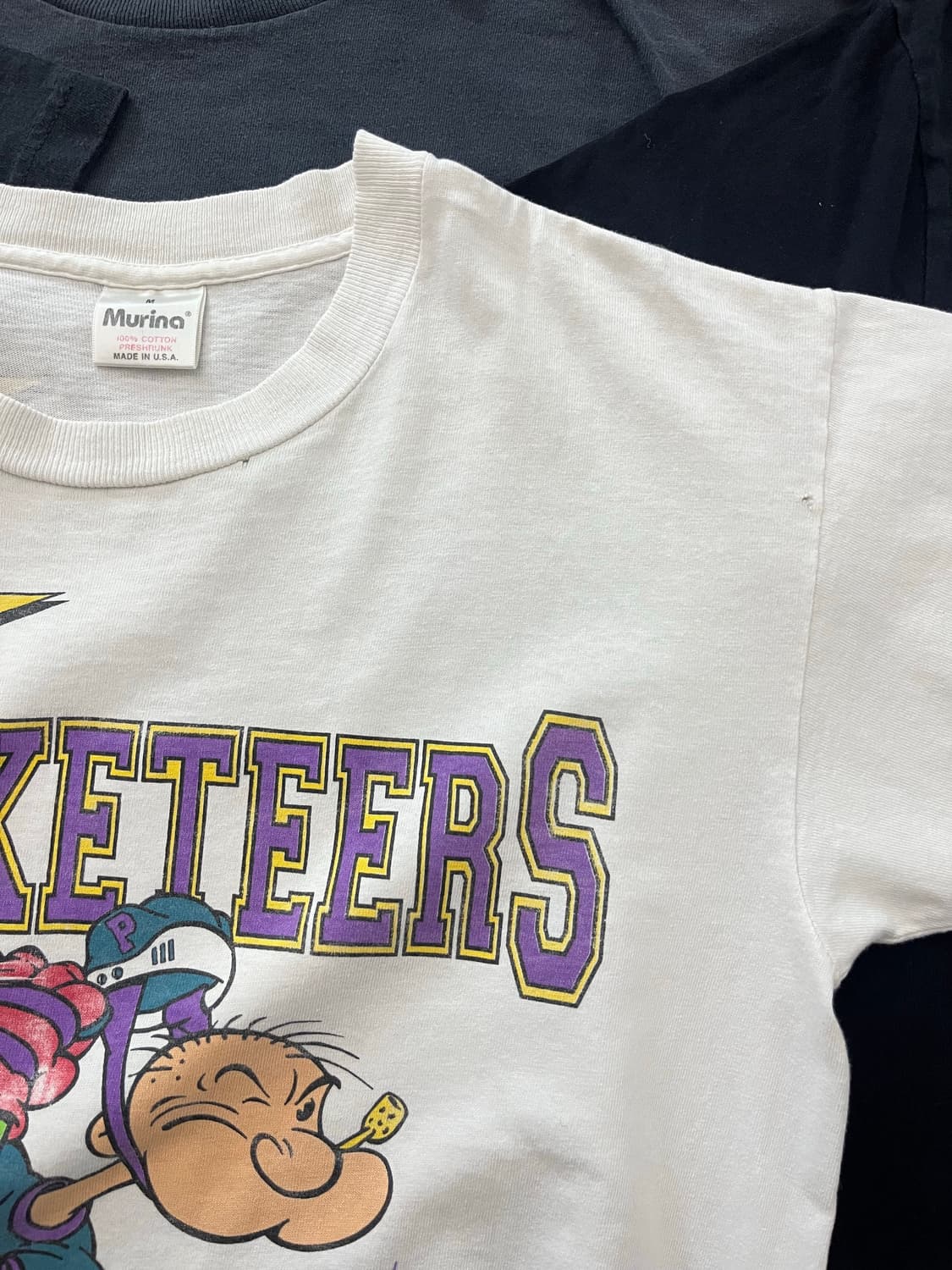 90s USA Murina 빈티지 뽀빠이 하키 싱글스티치 티셔츠 상품이미지10
