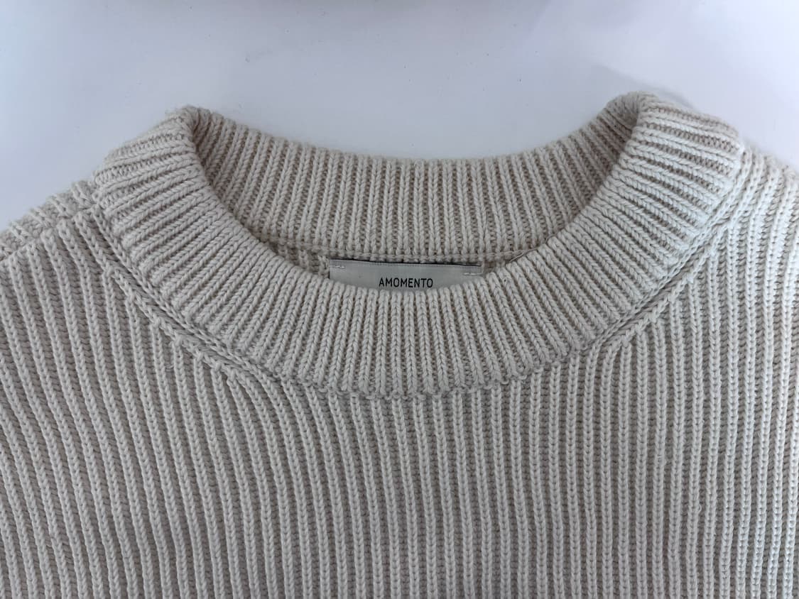 AMOMENTO 하프넥 니트 ECRU 상품이미지1