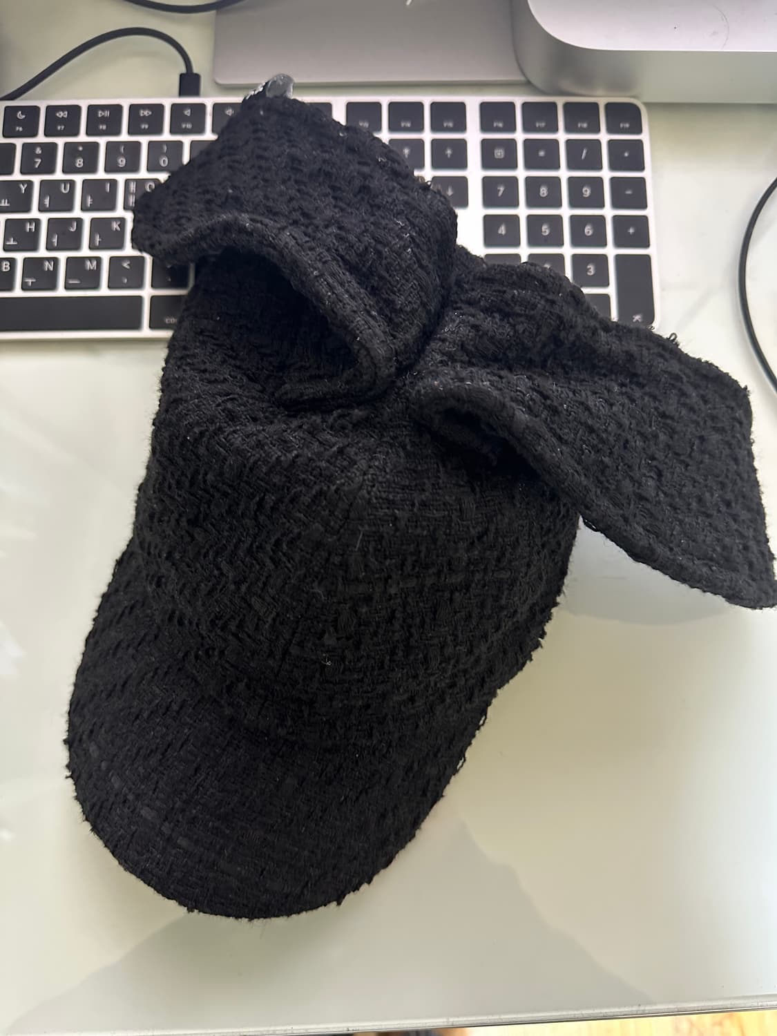 유희 버니 트위드 볼캡 상품이미지1