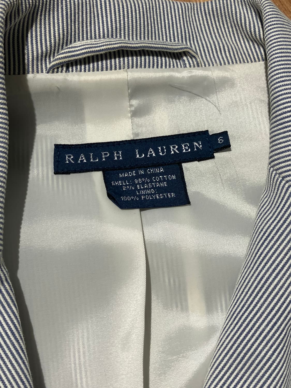 Ralph Lauren 스카이블루 스트라이프 블레이저 상품이미지5