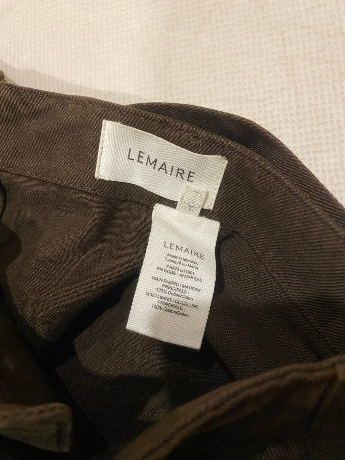 23fw 르메르 트위스트 벨티드 팬츠 에스프레소 M 상품이미지5