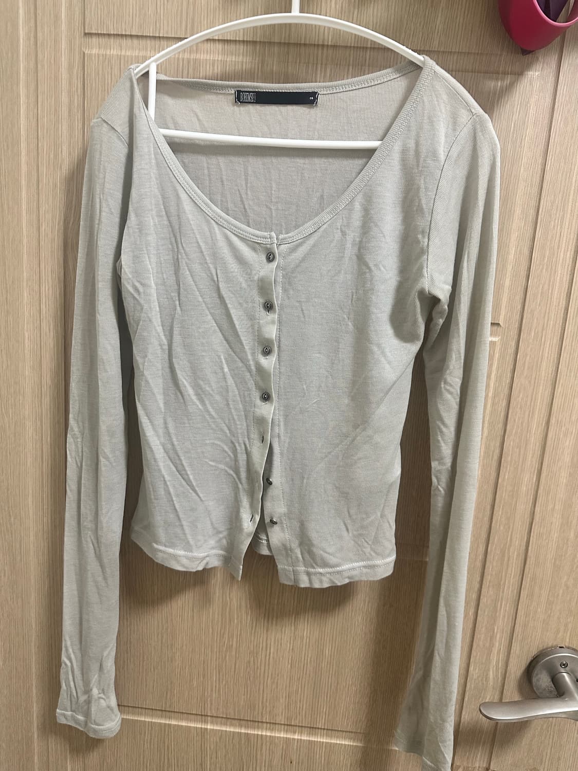 보헤미안서울 베이직 스쿱가디건 베이지 상품이미지2