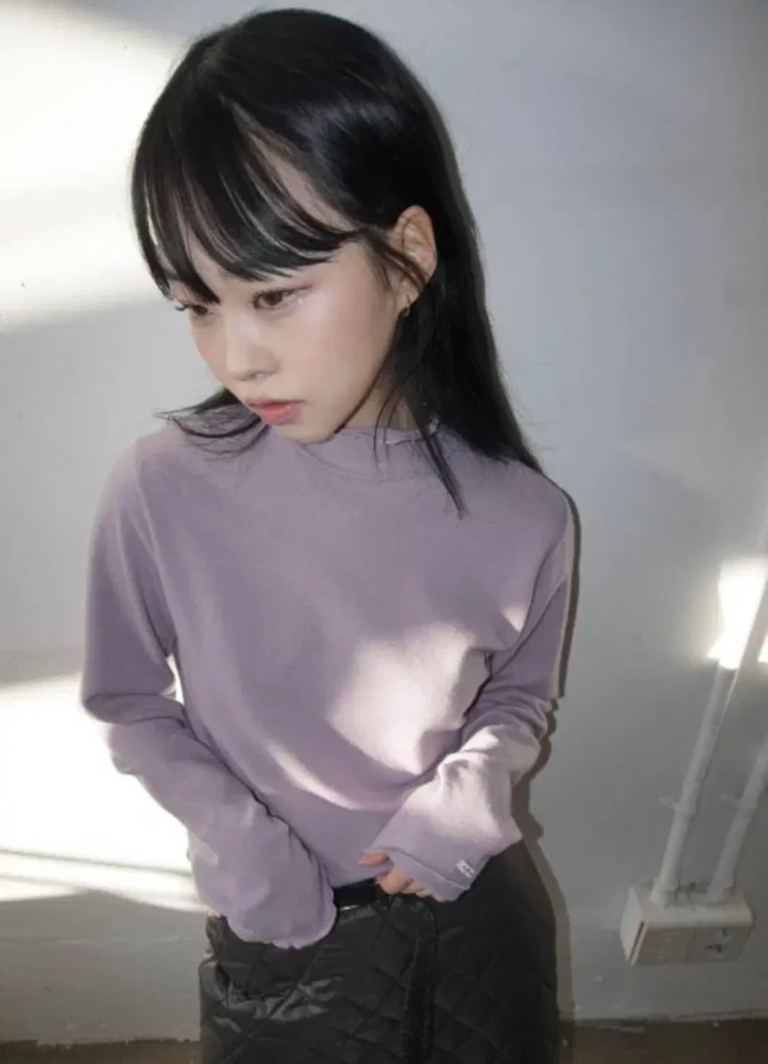 김아홉 피치 하프 폴라 티 웜바이올렛 상품이미지1