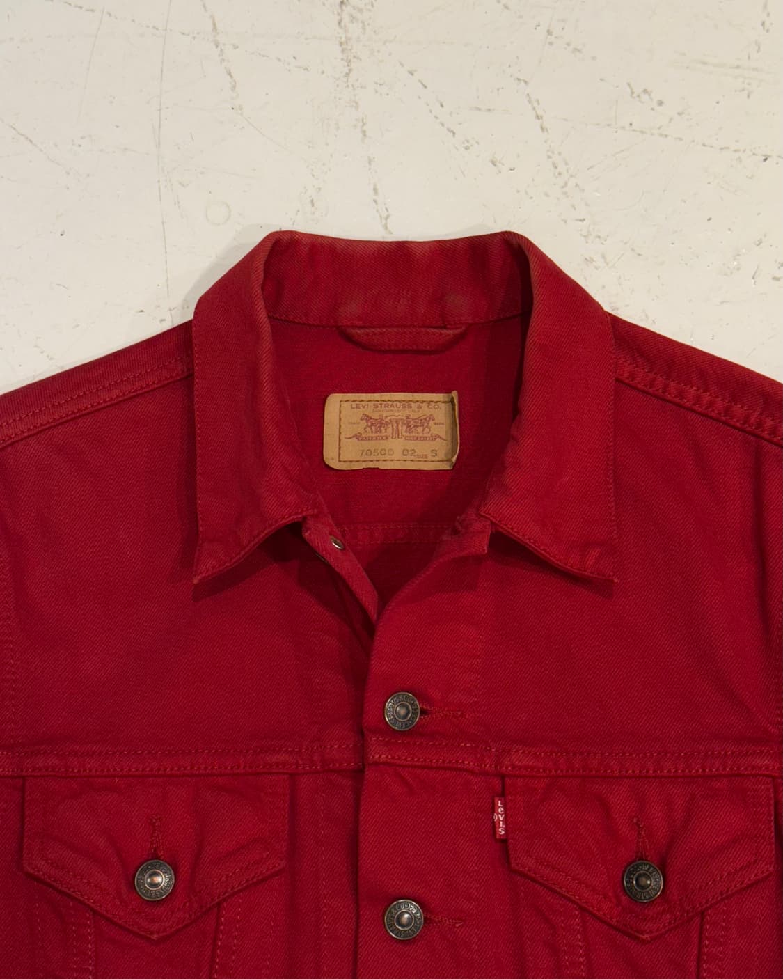 Levis 90s 70500 레드 트러커 자켓 상품이미지2