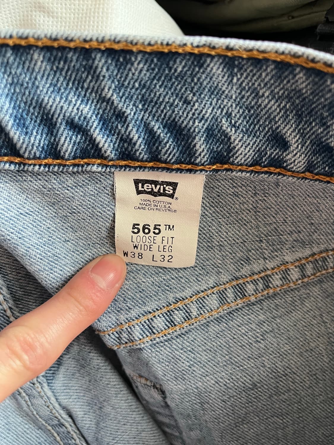 90s uas 리바이스 565 와이드 레그 상품이미지5