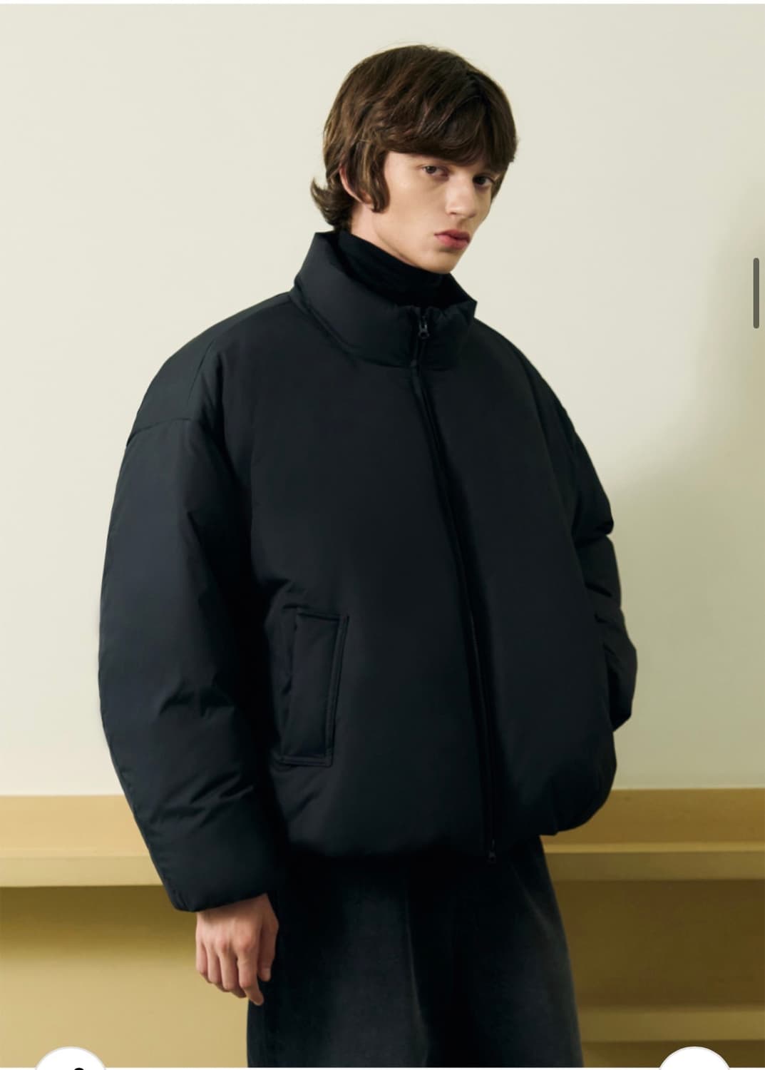 (새상품)(XL) 드로우핏 미니멀 푸퍼 다운 점퍼 패딩 [BLACK] 상품이미지1