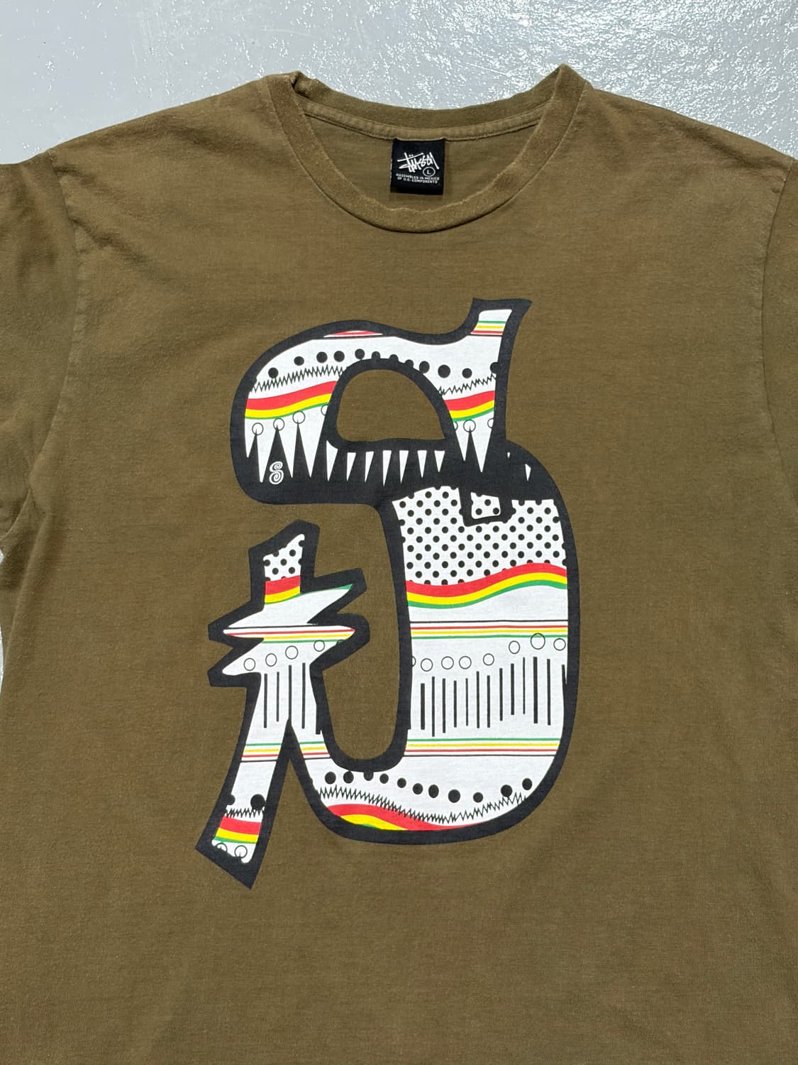Old Stussy(스투시) 자마이카 S로고 반팔 티셔츠 상품이미지2