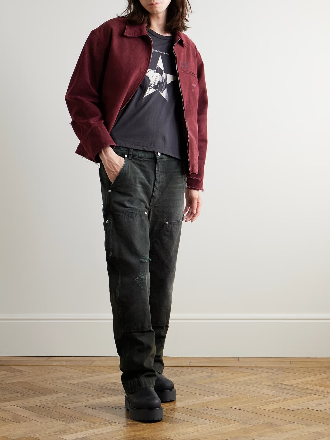 [31] 앙팡리쉬데프리메 ERD 디스트로이드 더블니 팬츠 상품이미지2