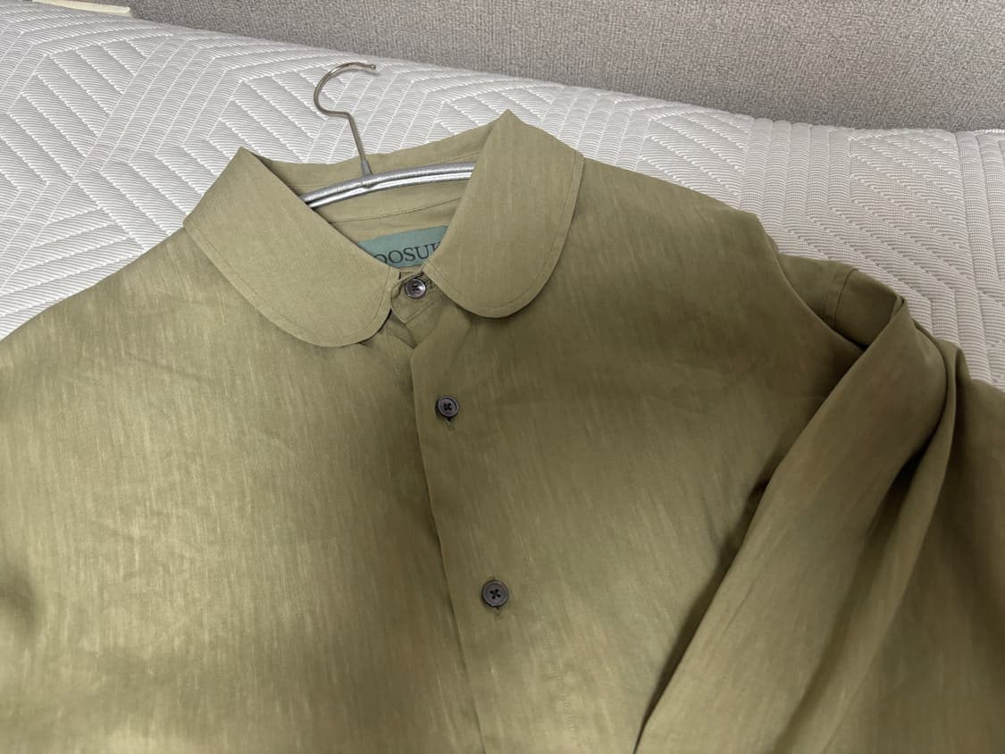 (1) 우석 라운드 칼라 셔츠 Light Green 상품이미지2