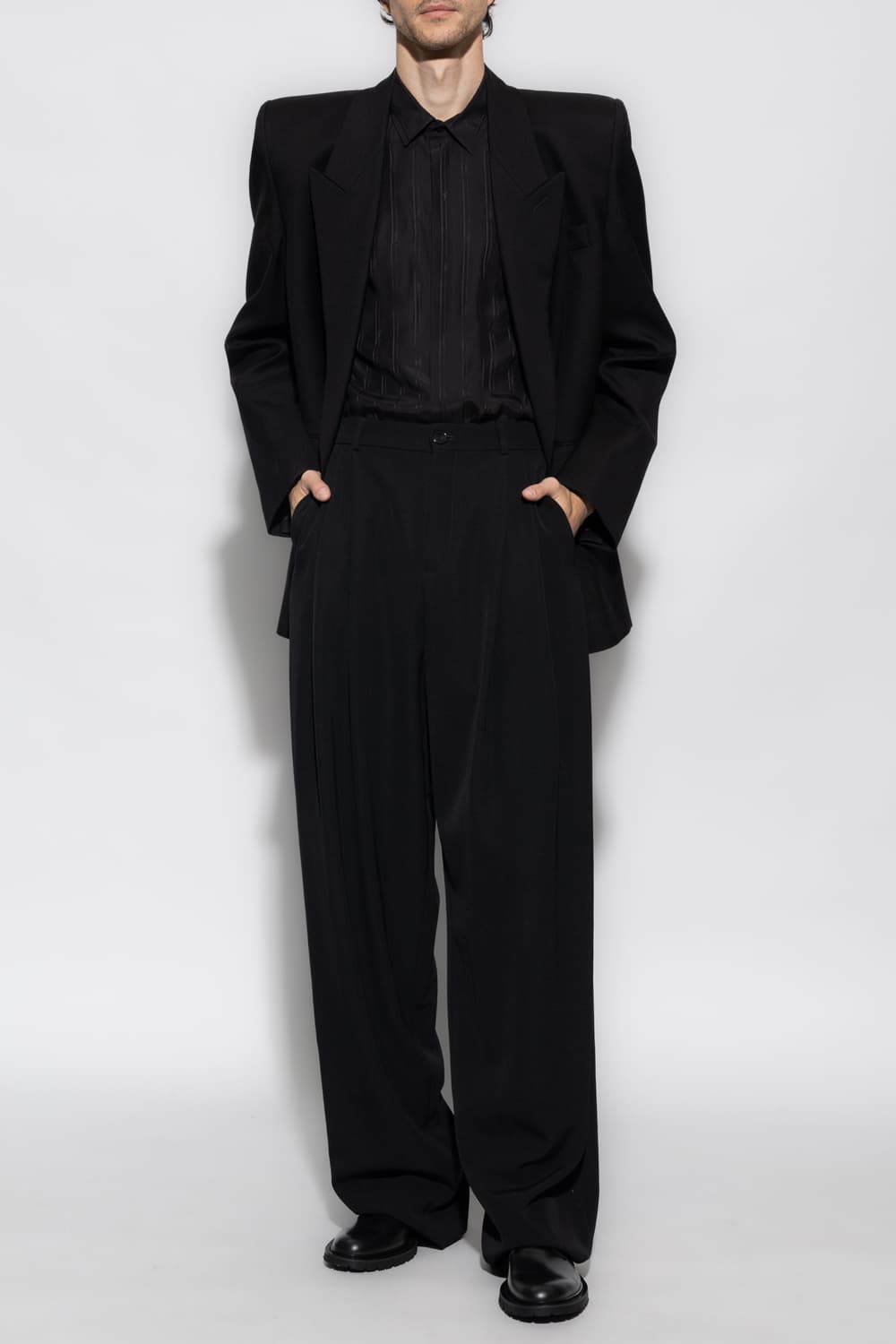 [차은우님 착용] 생로랑 24ss 카산드라 실크 스트라이프 셔츠 상품이미지6