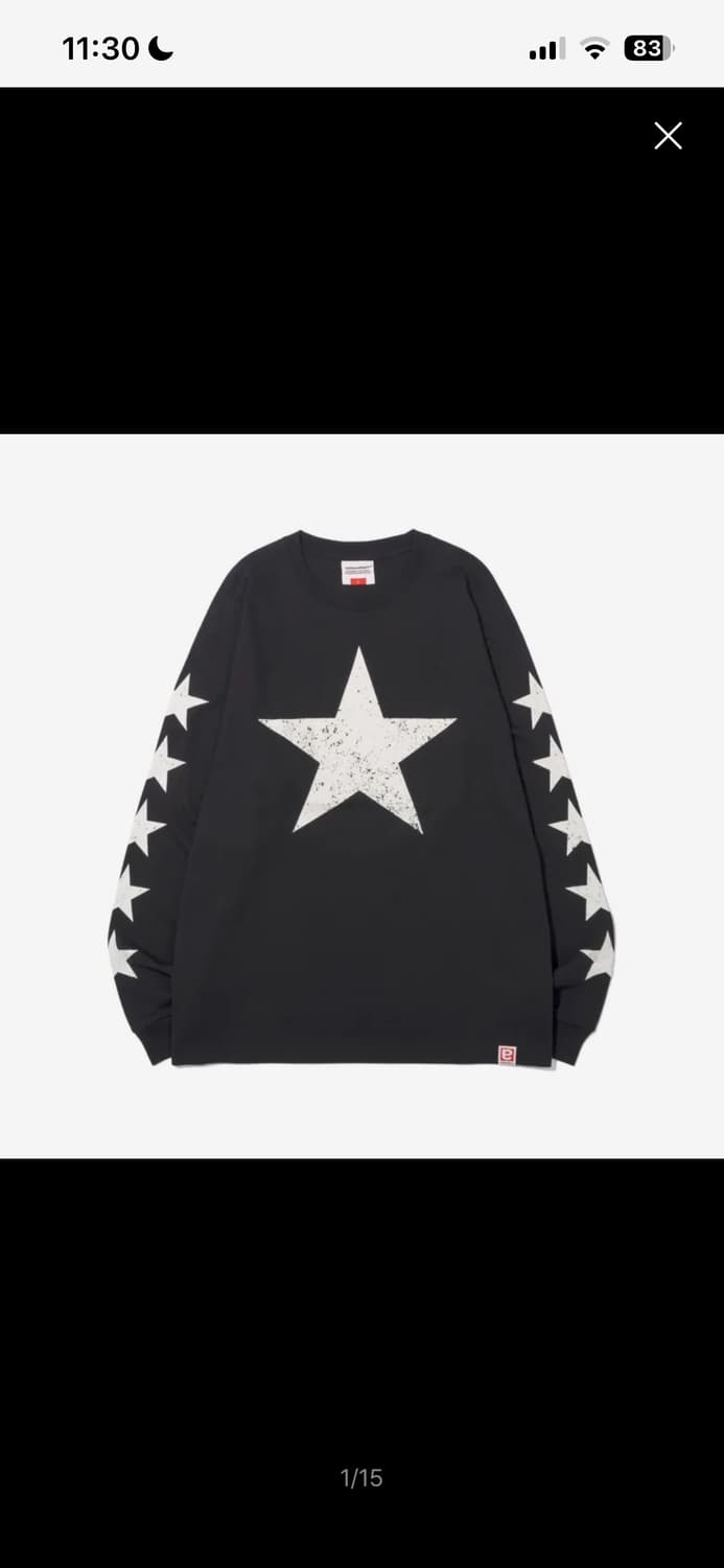 Extraordinary stars long sleeve charcoal 상품이미지1