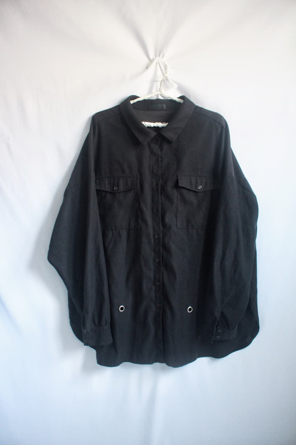 Oversized eyelet point utility shirt 상품이미지5