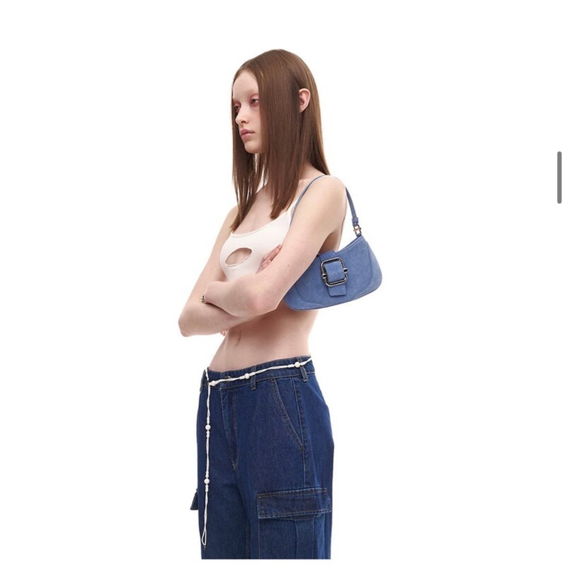 오소이 미니 숄더백 데님 스카이 상품이미지4