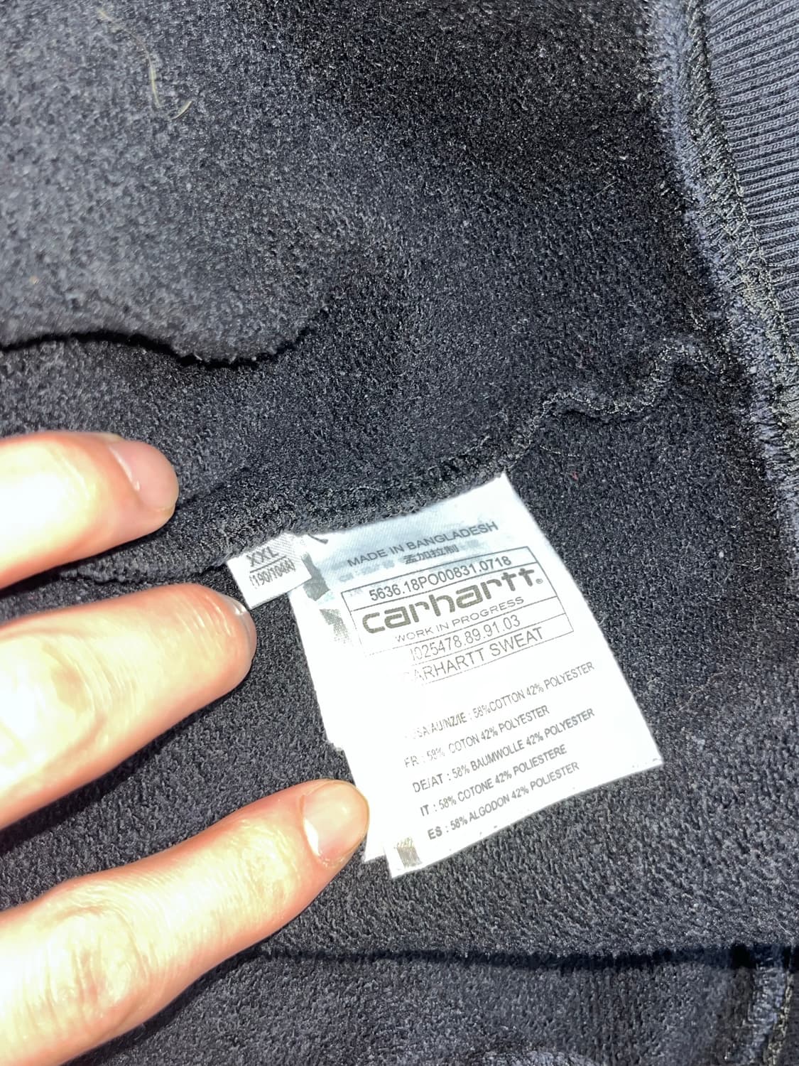 칼하트 wip 맨투맨 블랙 XXL 상품이미지4