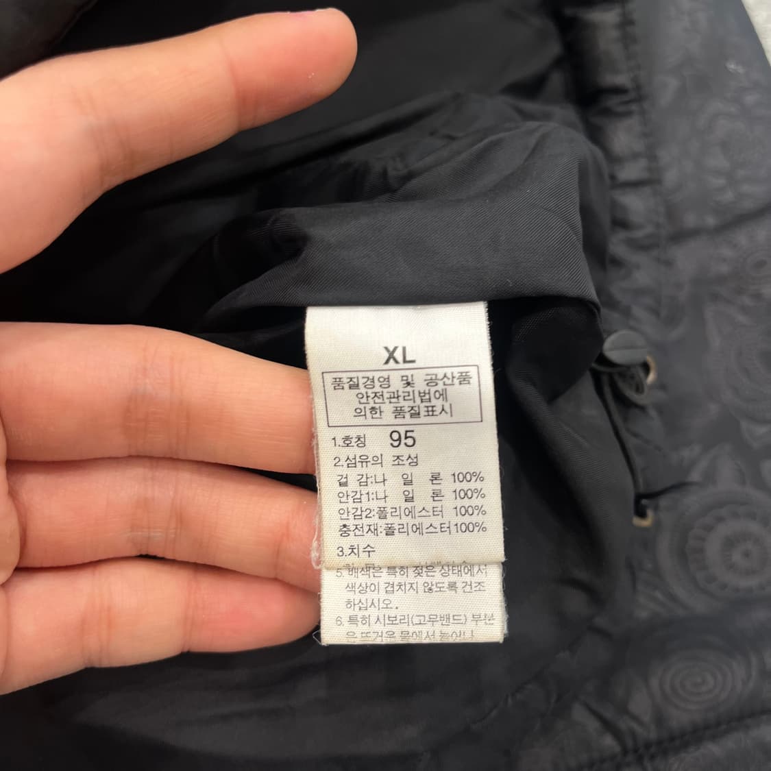 XL 노스페이스 블랙 플라워 패턴 패딩 자켓 상품이미지6