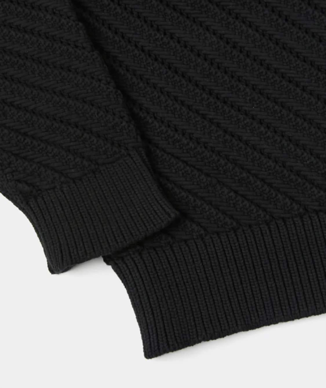 르마드 오블리크 시스루 라운드 니트 스웨터 블랙 2 사이즈 M 상품이미지7