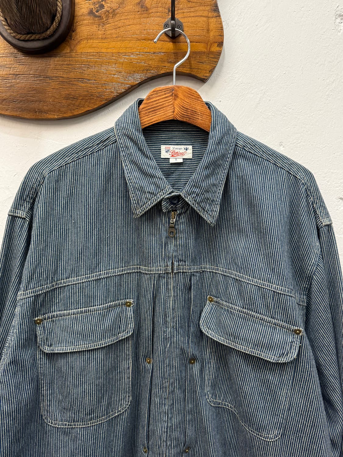 Vintage Patina Hickory Stripe Zip-Up  상품이미지2