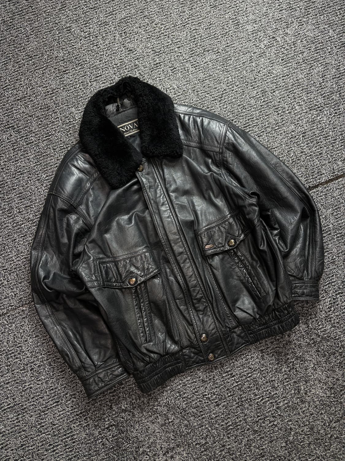 NOVA 빈티지 아카이브 소가죽 레더 봄버 자켓 2517 상품이미지1