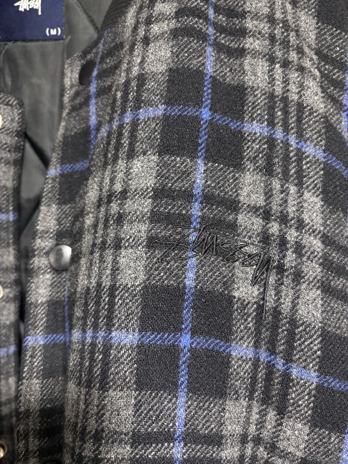 00s 올드 스투시 울 체크 자켓 M 상품이미지5