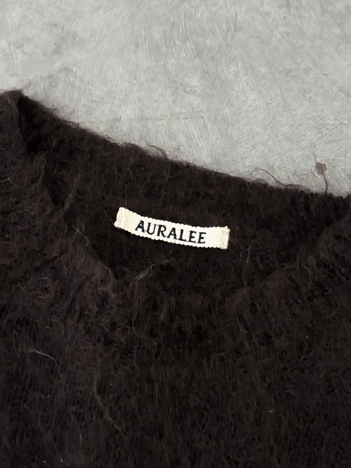 AURALEE 오라리 브라운컬러 모헤어 니트  상품이미지8