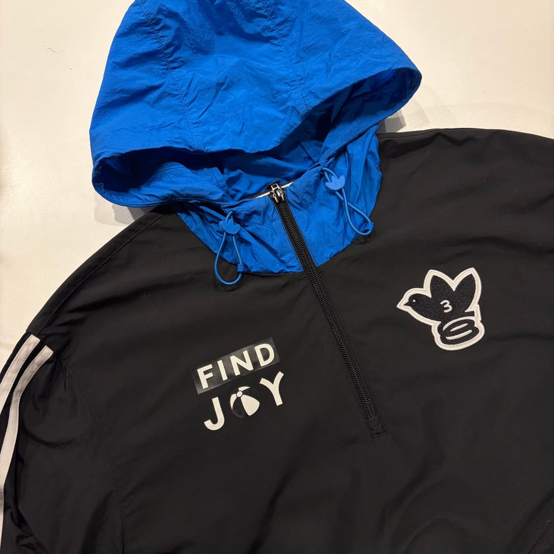 [S] 아디다스 x 275c 아노락 바람막이 블랙/블루 D436 상품이미지3