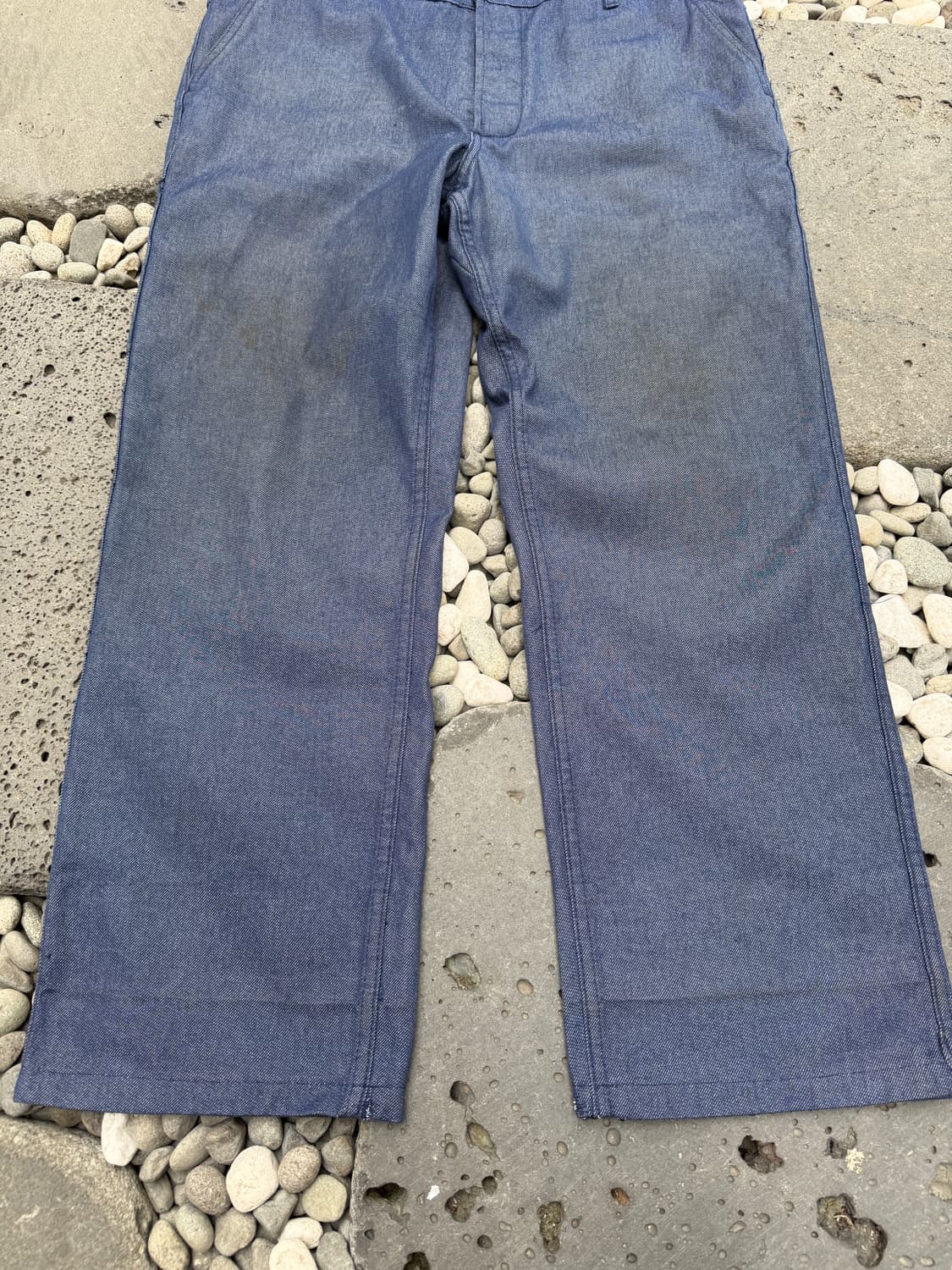 90s VINTAGE WASHED BARBE BLEUE 데님프렌치워크팬츠 상품이미지4