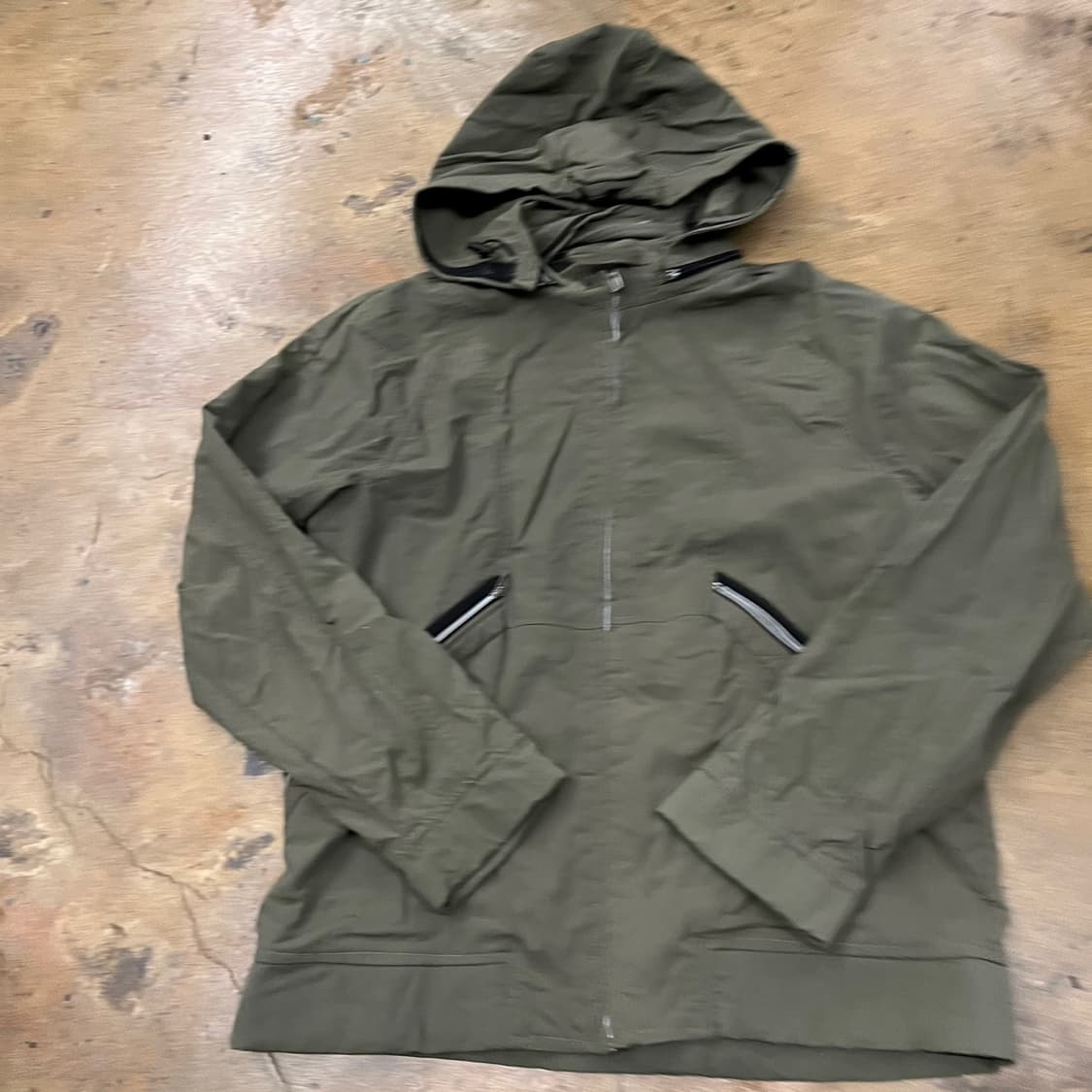 [정품/105] 스노우피크 카키색 후드 바람막이 자켓 b8 상품이미지2