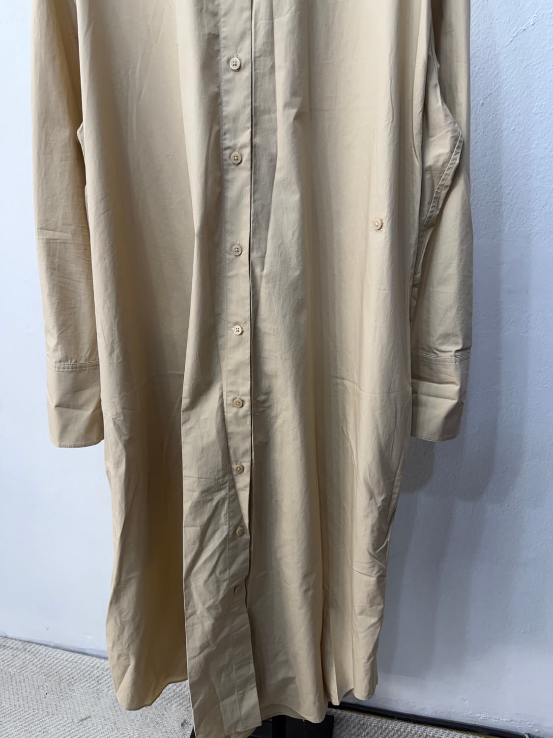 정품) COS 코스 여성 베이지 루즈핏 셔츠 원피스 42 상품이미지3