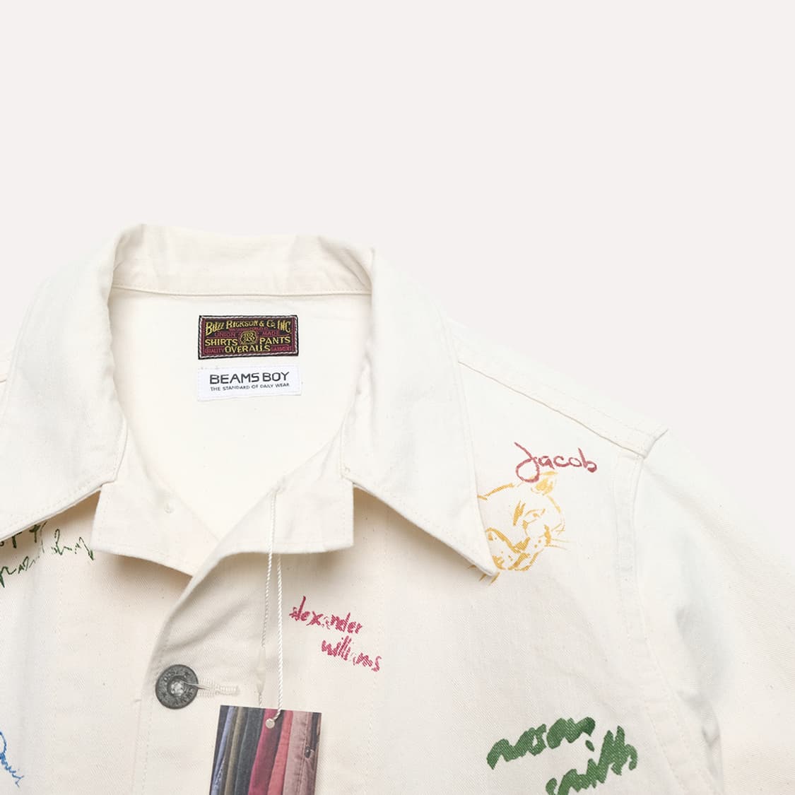 X BEAMS BOY hand paint twill jacket 상품이미지4