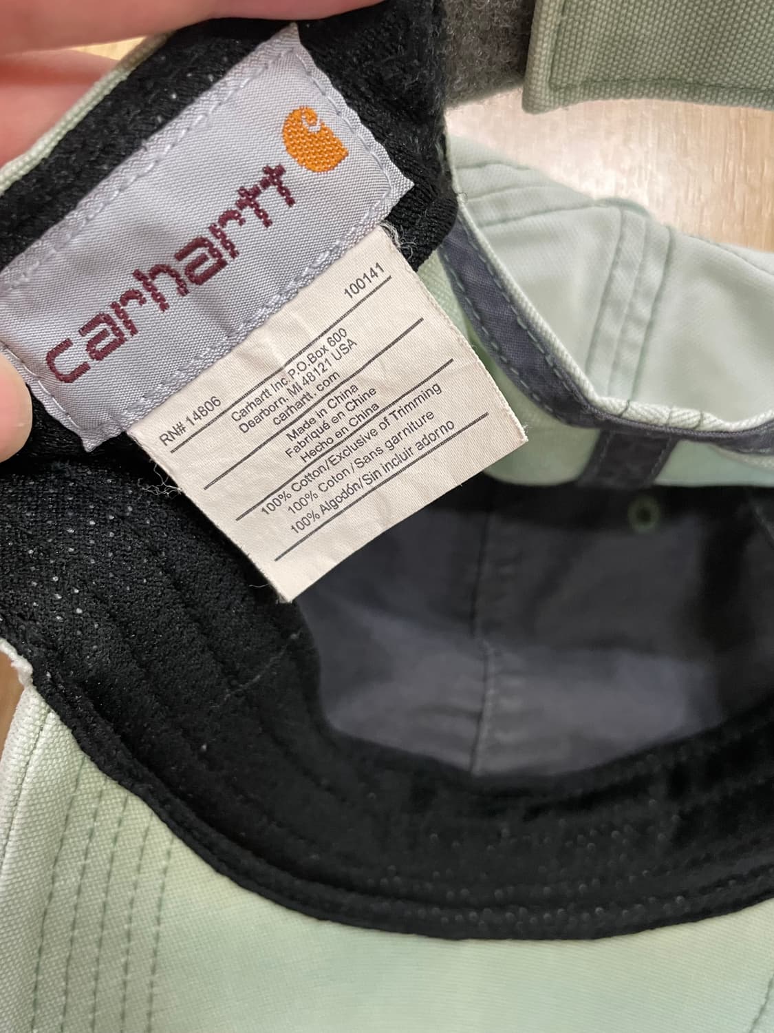 칼하트 USA 오데사 구형 민트 디스트레스드 빈티지 볼캡 모자 상품이미지3