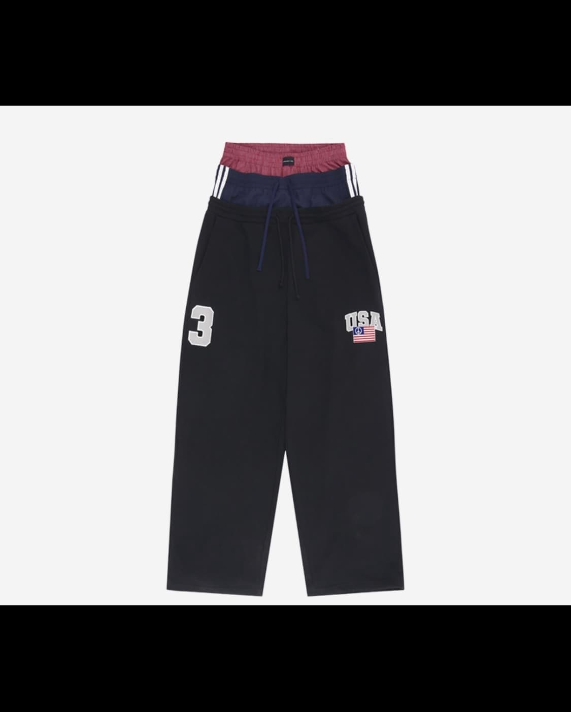 (판매) project G/R 레이어드 팬츠 3사이즈 블랙 팝니드 상품이미지1