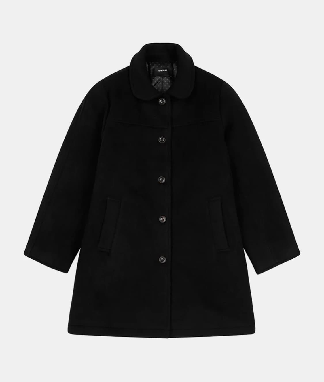 오헤시오 HALF RAGLAN WOOL COAT 하프 울 코트 블랙 상품이미지5