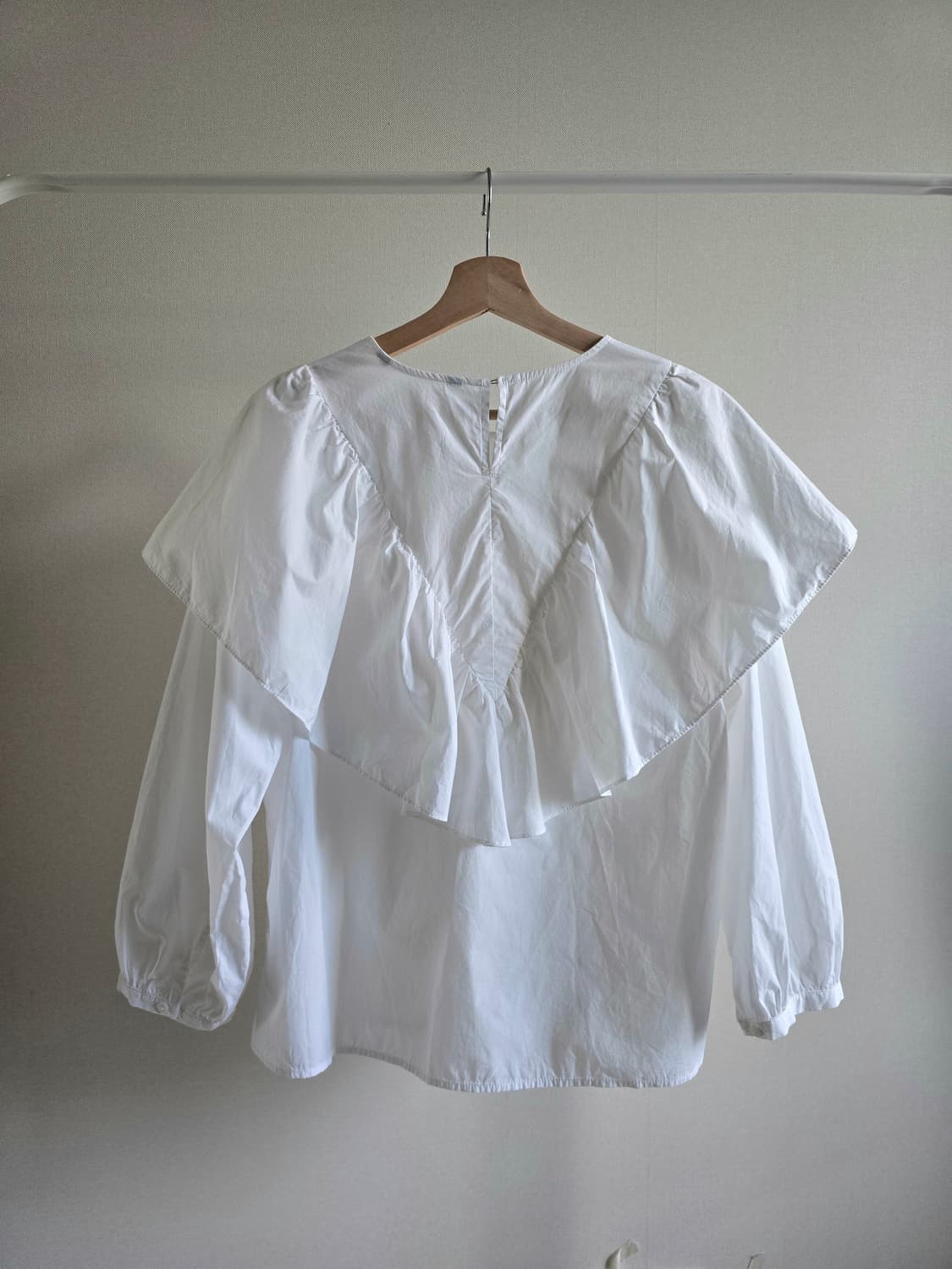 ZARA 러플 화이트 블라우스 (L) 상품이미지7